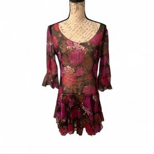 Emilio Pucci Pink and Purple Floral dress